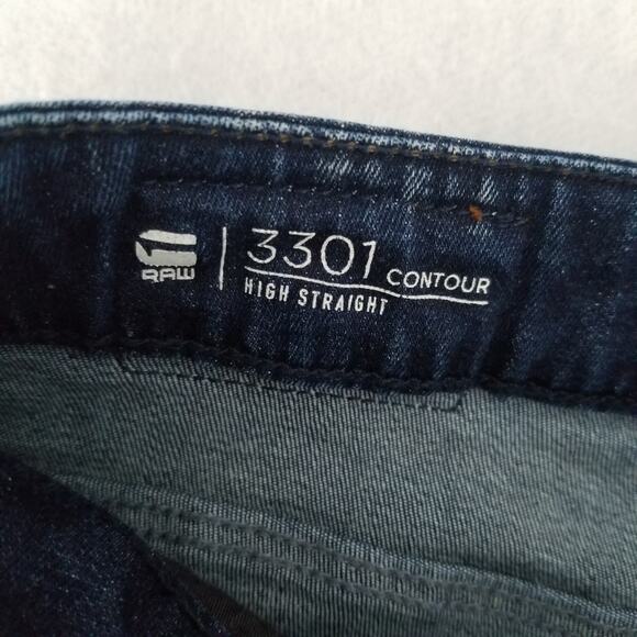 G-Star Raw 3301 Contour High Straight Women's Jeans, Size 25W - Picture 4 of 10